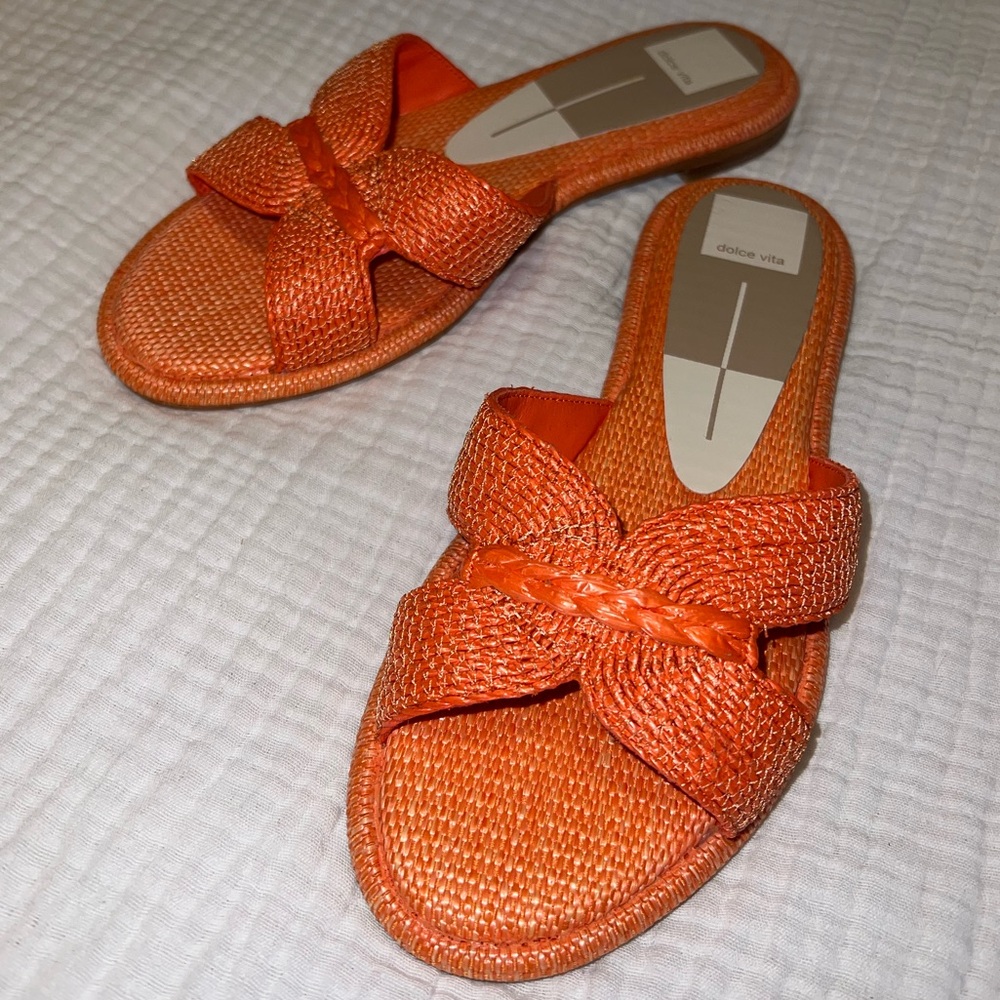 Dolce Vita Atomic Raffia Slide Sandal